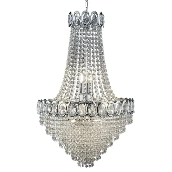 Louis Philipe 11 Light Chandelier - Chrome, Crystal image