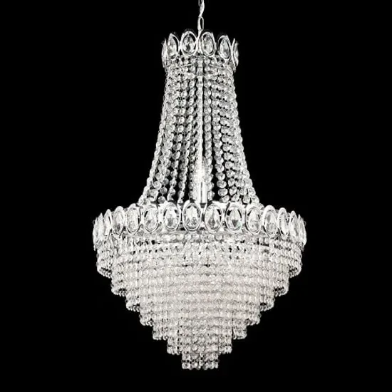 Louis Philipe 6 Light Crystal Chandelier - Chrome image