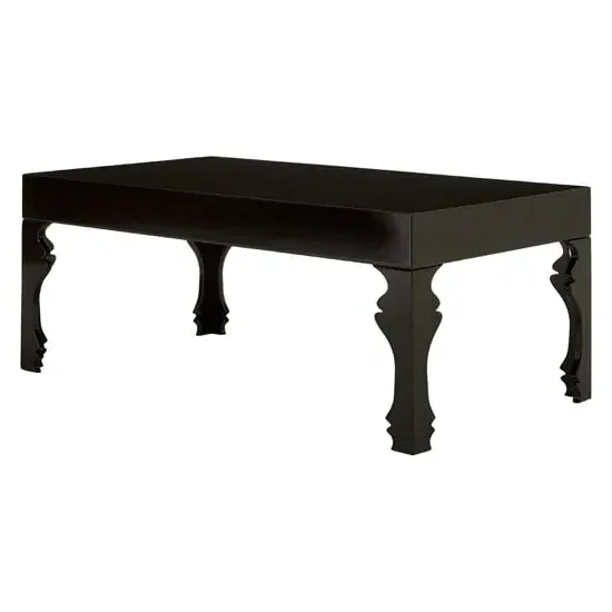 Louis Rectangular Coffee Table - Black, High Gloss image