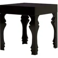 Louis Rectangular Side Table - Black, High Gloss