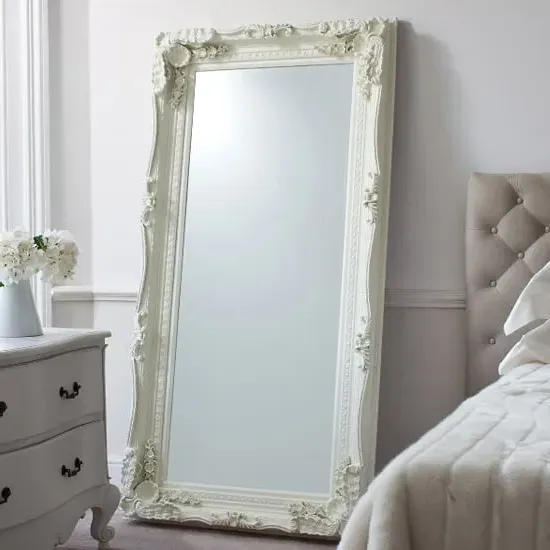 Louisa Rectangular Leaner Mirror - Cream image