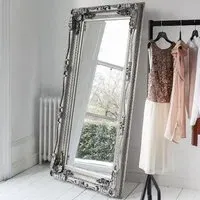 Louisa Rectangular Leaner Mirror - Silver