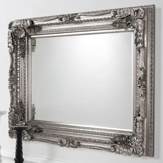 Louisa Rectangular Wall Mirror - Silver