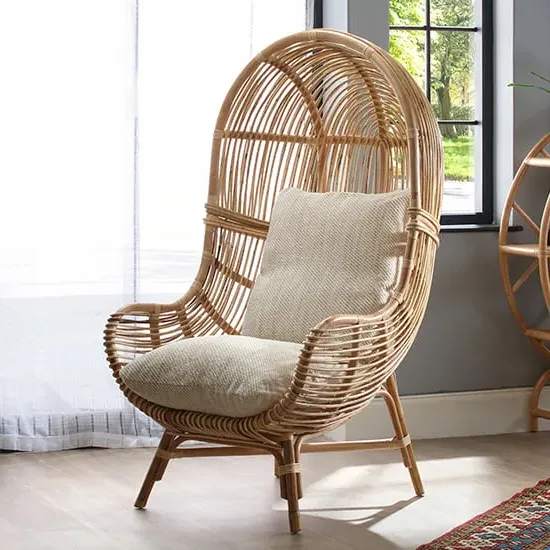 Loum Rattan Armchair with Jasper Seat Cushion