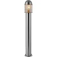 Louvre Outdoor Bollard - Polished Stainless Steel alternate view