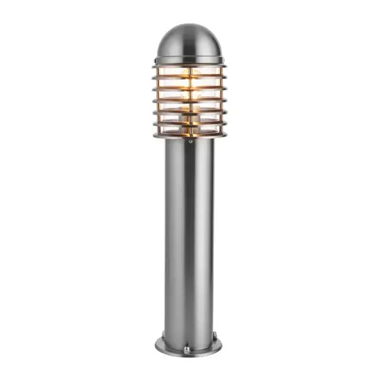 Louvre Small Floor Lamp - Brushed Steel, Glass product