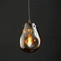 Lowell Blown Glass Ceiling Pendant Light - Chrome