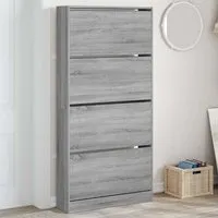 Lowell Shoe Storage Cabinet with 4 Flip-Drawers - Grey Sonoma Oak alternate view
