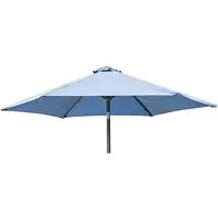 Loxe Round Parasol with Tilt and Crank - Blue, Olefin