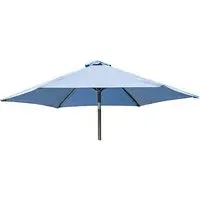 Loxe Round Parasol with Tilt and Crank - Blue, Olefin