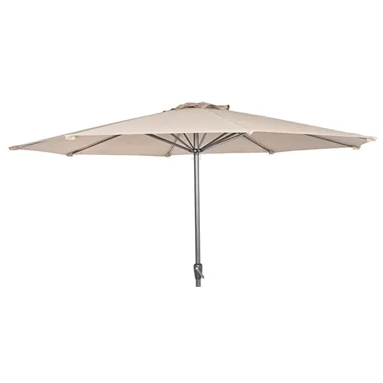 Loxe Round Parasol with Tilt and Crank - Ecru, Olefin