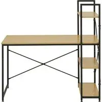 Loxton Laptop Desk with Shelves - Light Yellow, MDF