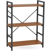 Loxton 3 Tier Shelving Unit - Red, MDF alternate view