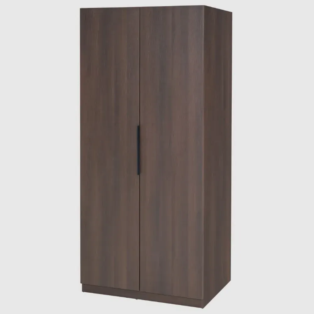 Lucca 2-Door Wardrobe with Soft-Close - Espresso, MDF