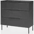 Lucca 3 Drawer Chest - Black, MDF