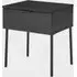Lucca Bedside Cabinet with 1 Drawer - Black, MDF