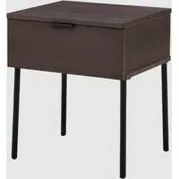 Lucca Bedside Cabinet with 1 Drawer - Espresso, MDF