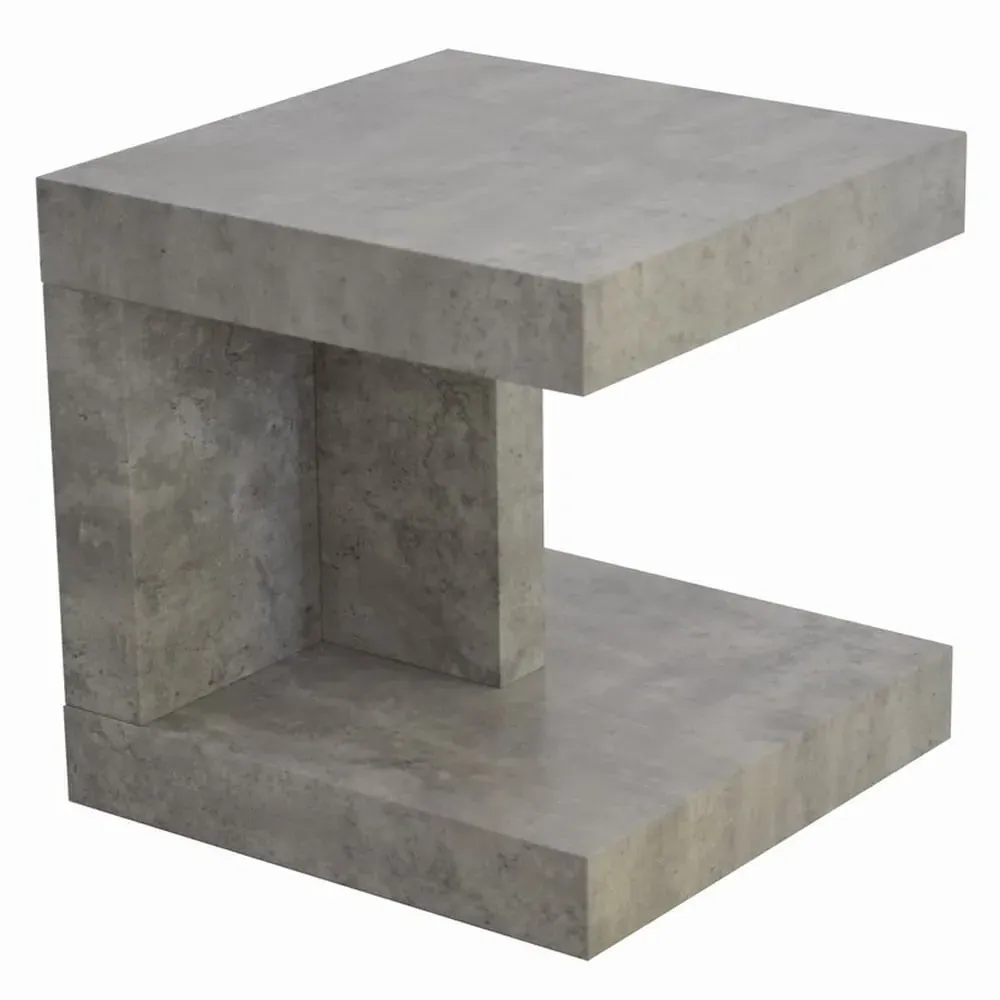 Lucca Square End Table - Light Concrete, Wood image
