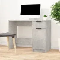 Lucos Laptop Desk with Storage - Concrete Effect