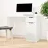 Lucos Laptop Desk with Storage - White, Engineered Wood