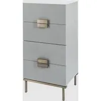 Lucy Tall Chest of 4 Drawers - Grey Oak