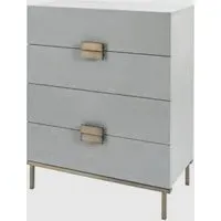 Lucy Wide Chest of 4 Drawers - Grey Oak