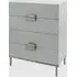 Lucy Wide Chest of 4 Drawers - Grey Oak