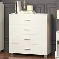 Lufkin 4 Drawer Chest - White, Wooden