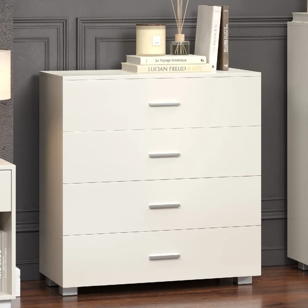 Lufkin 4 Drawer Chest - White, Wooden image