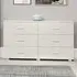 Lufkin 6 Drawer Chest - White, High Gloss