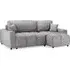 Lufkin L-Shaped Corner Sofa Bed with Storage - Grey, Fabric