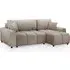 Lufkin L-Shaped Corner Sofa Bed with Storage - Mocha, Fabric