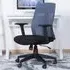 Lugano Mesh Office Chair with Adjustable Arms - Grey