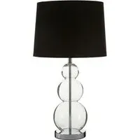 Lukano Table Lamp - Black, Glass