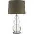 Lukano Table Lamp with Glass Base - Grey, Fabric