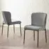 Luling Dining Chairs in Pair - Grey, Velvet