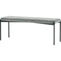 Luling Velvet Dining Bench - Grey