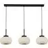 Lumina Glass 3-Light Bar Pendant - White, Steel