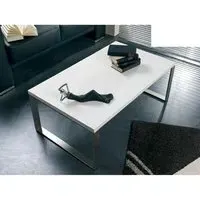 Luna Rectangular Coffee Table - White, High Gloss