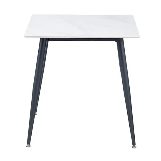 Luna Square Dining Table - White Snow, Sintered Stone image