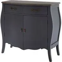 Luria Wooden Sideboard with 2 Drawers and 2 Doors - Dark Grey