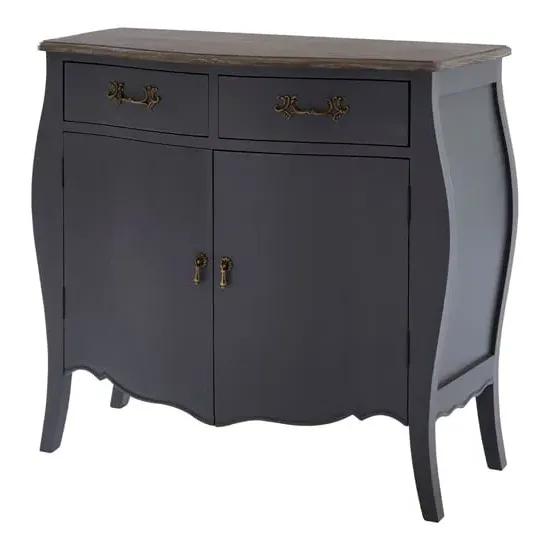 Luria Wooden Sideboard with 2 Drawers and 2 Doors - Dark Grey image