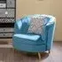 Lusitania Upholstered Bedroom Chair - Blue, Velvet