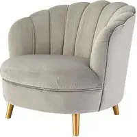 Lusitania Upholstered Bedroom Chair - Grey, Velvet