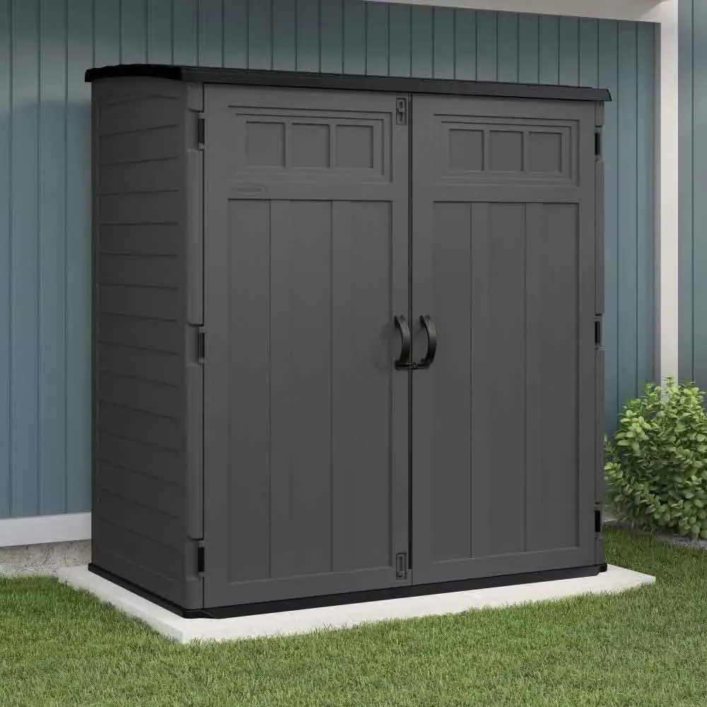 Luxe Large Garden Storage Cabinet - Peppercorn Grey, Reinforced Resin product