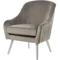 Luxury Armchair - Grey, Velvet