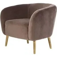 Luxury Round Armchair - Grey, Velvet