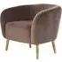 Luxury Round Armchair - Grey, Velvet