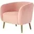 Luxury Round Armchair - Pink, Velvet