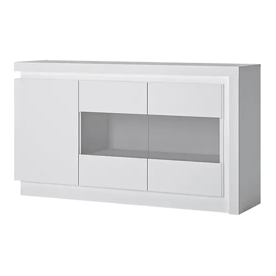 Lyco 3-Door High Gloss Sideboard with LED - White product